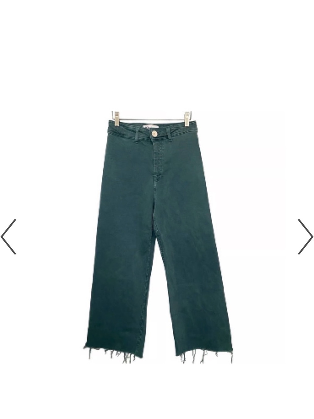 Zara Marine Straight Jeans, High Rise Wide Leg Jeans With Raw Hem - Picture 2 of 4